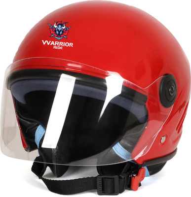 warriorride Full Face Motorbike Helmet, ISI DOT Certified, Clear Visor, Eco TM Helmets Motorbike Helmet(Red)