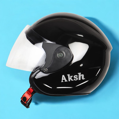 Font young men helmet for ridinggg motorbike-46A Motorbike Helmet(Black)