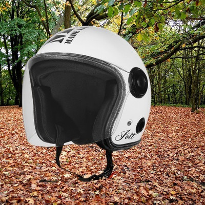 OZONE Superior Certified Helmet_openface@VG&_295 Motorbike Helmet(White)