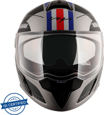 VEGA Ryker D/V Wingman Motorbike Helmet(Dull Cool Grey Black)