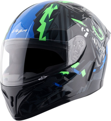 VEGA Voyager Killler Motorbike Helmet(Black Blue)