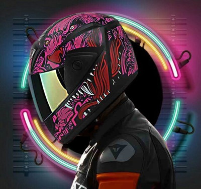 SKULLCAP SKULLCAPHELMET Motorbike Helmet(Pink)