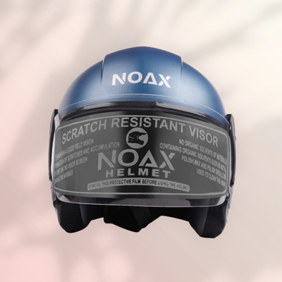 NOAX ISI marked helmet solid unisex helmet (fk120 Motorbike Helmet(Blue)