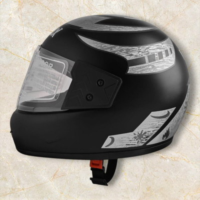 NOAX ISI marked helmet solid unisex helmet (fk45 Motorbike Helmet(Silver)