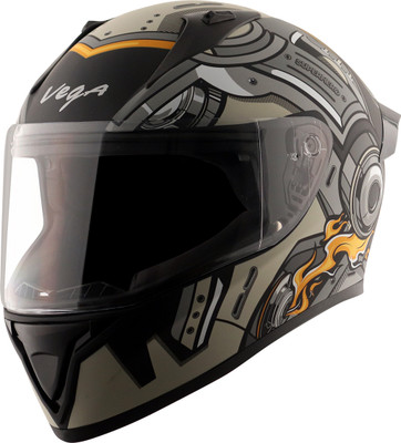 VEGA Bolt Superhero Motorbike Helmet(DULL BLACK GREY)