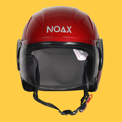 NOAX unisex open face helmet for safty655 Motorbike Helmet(Red)