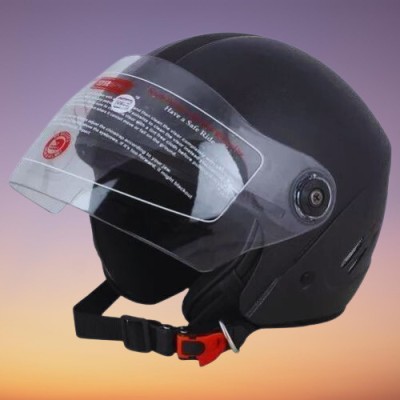 ANAYANI _BLUE TRACK HALF FACE HELMAT WITH ISI CERTIFIED ( WEAR HELMAT) Motorbike Helmet(Blue)