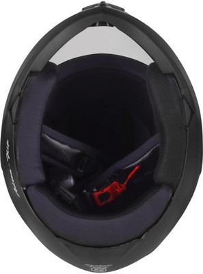 fuery Flip-up Plain Visor Blue Helmet Z023 Motorsports Helmet(Black)