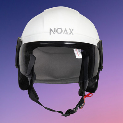 NOAX unisex open face helmet for safty301 Motorbike Helmet(White)