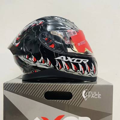 CR Decals Designs Axor Apex Beast Gloss Grey Helmet Motorbike Helmet