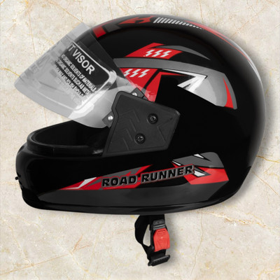 NOAX ISI marked helmet solid unisex helmet (fk237 Motorbike Helmet(Red)