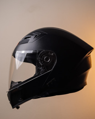HEADFOX N2 ELITE Bluetooth Helmet for Men With Calls | Music | Voice Asst. Flipup Motorbike Helmet(Black)