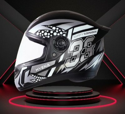 OZONE ONS_Premium Quality_Helmet_GV_@A@_81 Motorbike Helmet(SILVER BLACK)