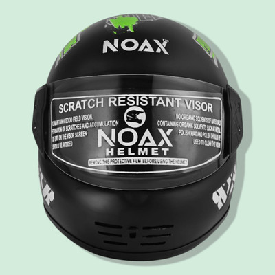 Font unisex full face quality good helmet @@-223-ABC Motorbike Helmet(Green)