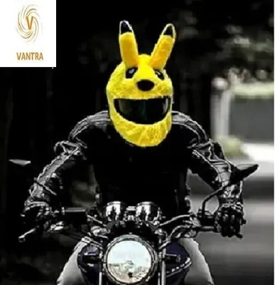 Anidhi YELLOW PIKACHU HELMET COVER Motorbike Helmet (Yellow) Motorsports Helmet(Yellow)