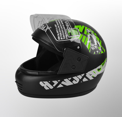 NOAX unisex full facce helmet OriginalLL@62 Motorbike Helmet(Green)