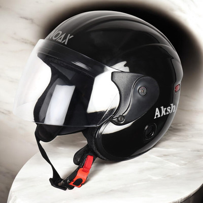 Font Helmet GOOD QUALITYFOR UNISEX BIKE RIDI-144A Motorbike Helmet(Black)