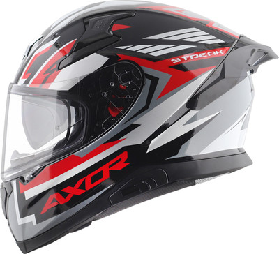 Axor Apex Streak Motorbike Helmet(Black Red)