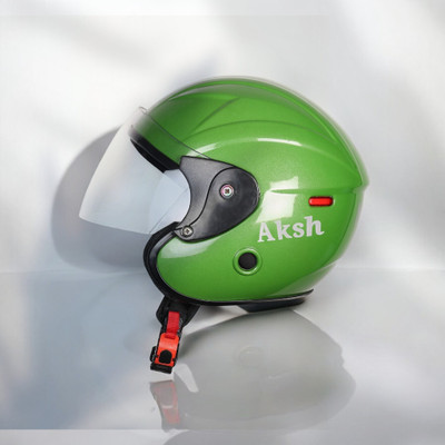 NOAX SAFETY HELMET FOR ONROAD RIDDING SOLID MATERIAL-TWO WHEELER(SLFK-AT-953 Motorbike Helmet(Green)
