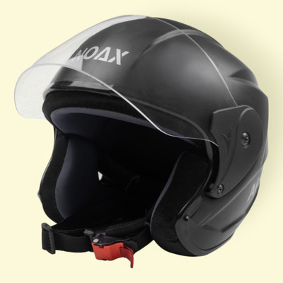 NOAX UNISEX SAFETY HELMET ONROAD HELMET- TWO WHEELER,BIKE & SCOOTER (SL-2334 Motorbike Helmet(Black)