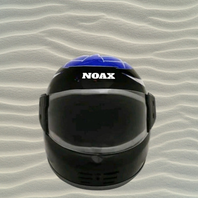 NOAX blue full face helmet unisex80 Motorbike Helmet(Black)