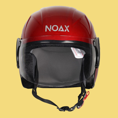 NOAX KING OF HELMET UNISEX OPEN FACE HELMET_130 Motorbike Helmet(Red)
