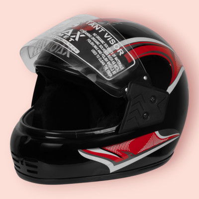NOAX ISI MARKED KING OF HELMET UNISEX RIDDING HELMET TOP SELLING(DD-782 Motorbike Helmet(Red)