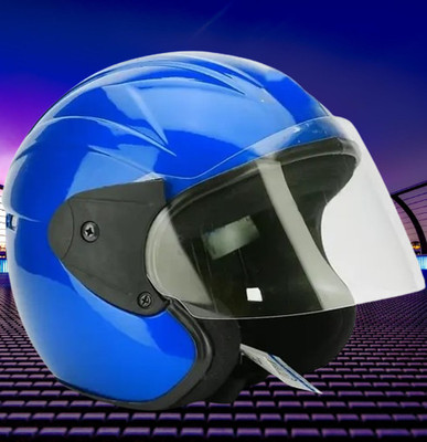 Lxt Blue_Half_face_Helmet_with ISI Certified_BL58 Motorbike Helmet(Blue)