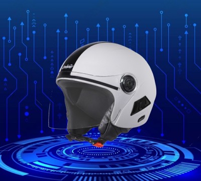 OZONE JSR_ HELMET_OPEN-FACE_SUPER QUALITY_AD@009 Motorbike Helmet(White)