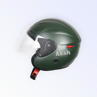 Font Unisex Full Face Helmet For Motorbikes -598A Motorbike Helmet(Dark Green)