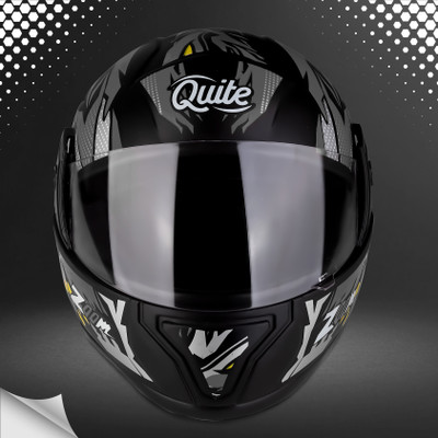 Quite MODWL SILVER Motorsports Helmet(Black)
