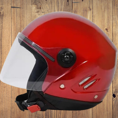 Lxt Red_Half_face_Helmet_with ISI Certified_RE_83 Motorbike Helmet(Red)