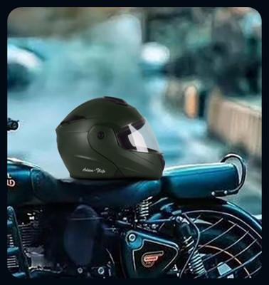 fuery Flip-up Plain Visor Blue Helmet Z067_New Motorsports Helmet(Green)