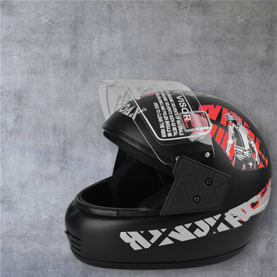 NOAX Unisex Full Face Helmet For Motorbikes -456-Red Motorbike Helmet(Red)