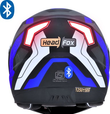 HEADFOX N1 SMART BLUETOOTH Hsab7 Road Mat black Blue /DV / Flip Up Motorbike Helmet(Blue, Black)