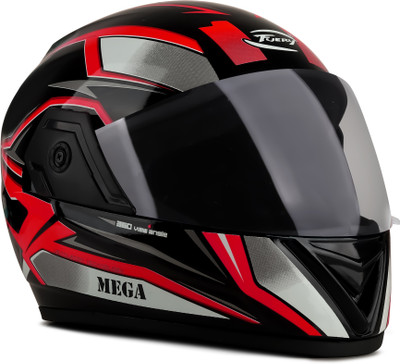 fuery Full Face New Jazz 360 Red Helmet Y050 Motorsports Helmet(Red)