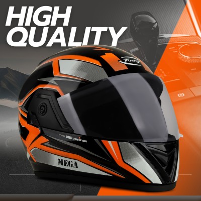 fuery Full Face New Jazz 360 Orange Helmet Y034 Motorsports Helmet(Orange)