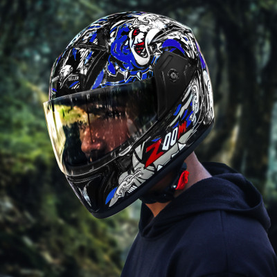 Quite SW BLUE Motorbike Helmet(Blue)