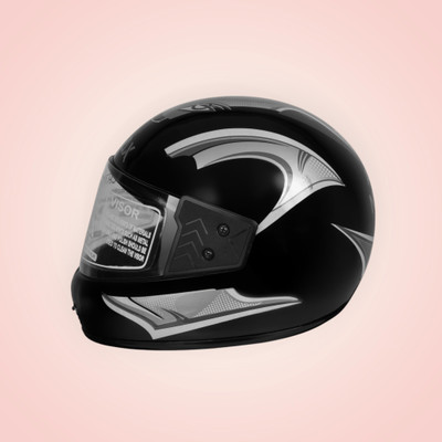 NOAX ISI MARKED KING OF HELMET UNISEX RIDDING HELMET TOP SELLING(DD-695 Motorbike Helmet(Silver)