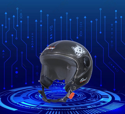 OZONE JSR_ HELMET_OPEN-FACE_SUPER QUALITY_AD@024 Motorbike Helmet(Grey)