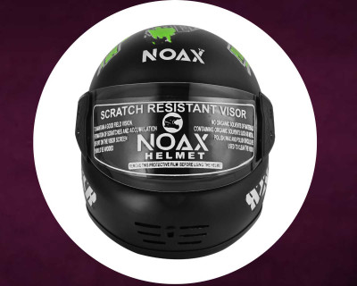 NOAX ISI MARKED FULL FACE HELMET FOR SAFE RIDING UNISEX BUYY_929 Motorbike Helmet(Green)