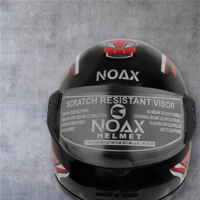 NOAX HELMET KING FULL FACE & ISI MARKED FOR UNISEX ((SL-26 Motorbike Helmet(Red)