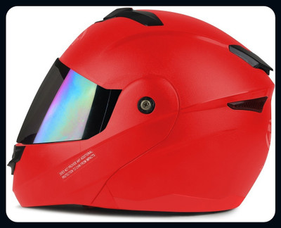 fuery Rainbow visor flipup Red RFU-71_New Motorbike Helmet(Red)