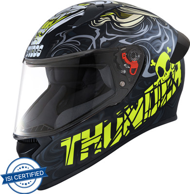 STUDDS Thunder D9 Motorbike Helmet(Matt Black N5)