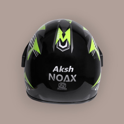 NOAX BRANDED ISI MARKED HELMET FOR UNISEX GENDER KEEP SAFE RIDING (SLFK-601 Motorbike Helmet(Green)