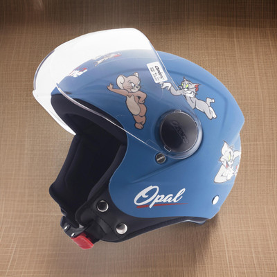 OZONE opal helmet _openface_freesize_089 Motorbike Helmet(Blue)