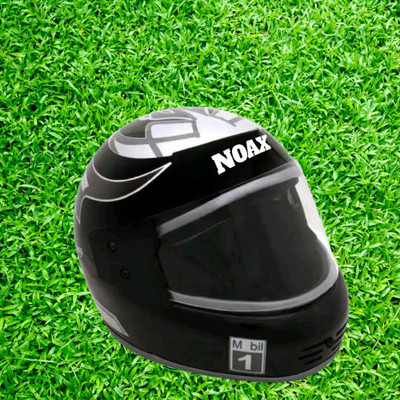 NOAX full face unisex helmet for safty8 Motorbike Helmet(Black)