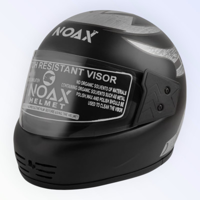 NOAX ISI MARKED HELMET FOR SAFTY RIDDING UNISEX FK)68 Motorbike Helmet(Silver)