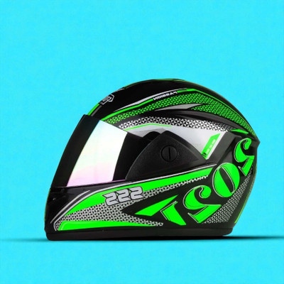 deletion Jazz 2021 with Rainbow Visor ABS Material (NN-1) Motorbike Helmet(Green)