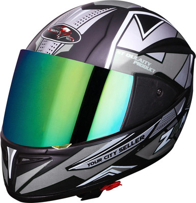 YOURCITYSELLER New-FLP BLK Motorbike Helmet(Blue)